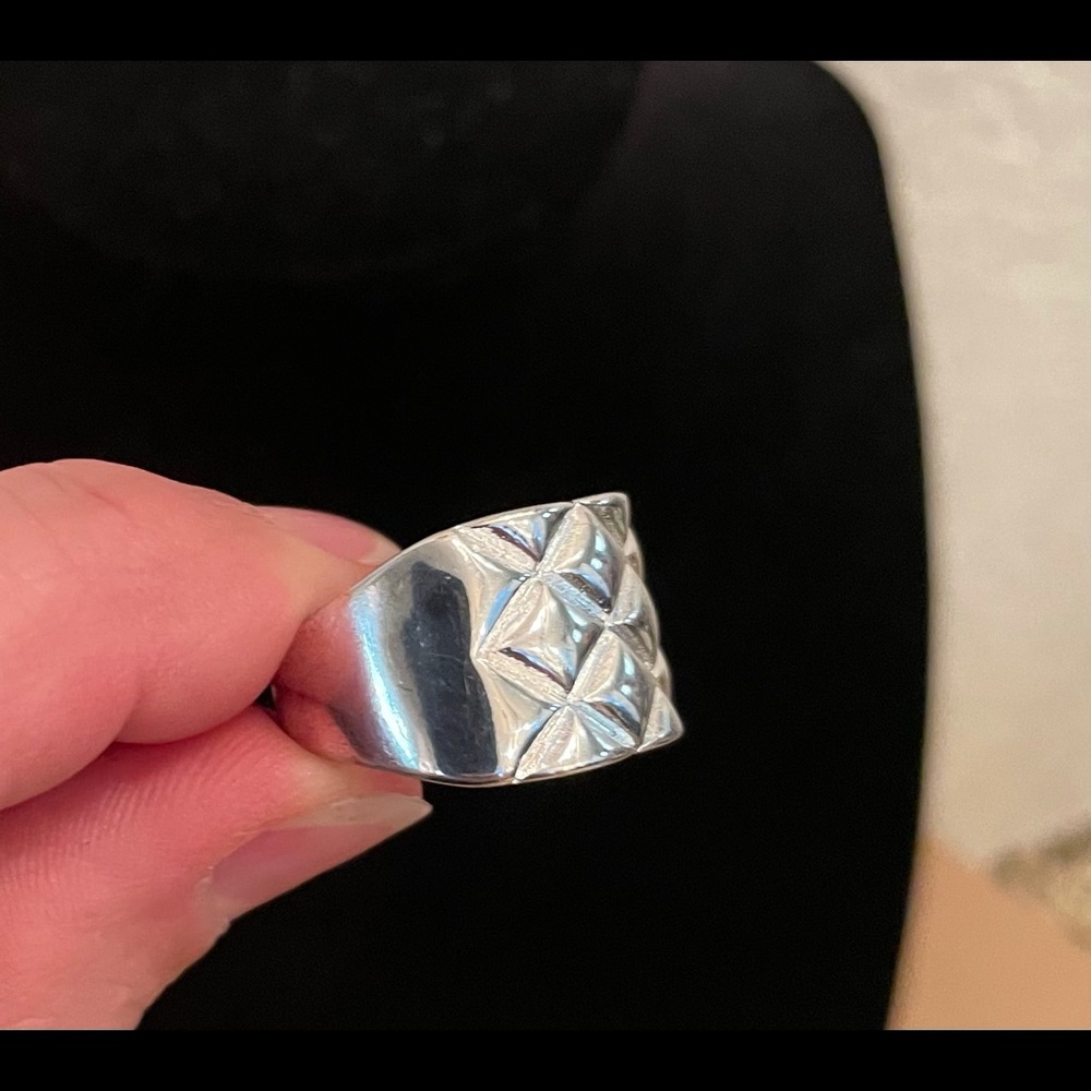 Solid Sterling Silver Stamped 925 Ring. - image 5